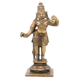 Brass Sri Ram Idol, Shree Rama Murti, Pital Ramachandra Statue, Kodanda Rama Vigraham, Handmade Hindu God Ram Idol,Gold, 4.5 Inch, 1 Piece