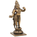 Brass Sri Ram Idol, Shree Rama Murti, Pital Ramachandra Statue, Kodanda Rama Vigraham, Handmade Hindu God Ram Idol,Gold, 4.5 Inch, 1 Piece