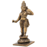 Brass Sri Ram Idol, Shree Rama Murti, Pital Ramachandra Statue, Kodanda Rama Vigraham, Handmade Hindu God Ram Idol,Gold, 4.5 Inch, 1 Piece