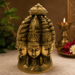 Brass Multi Face Brahma Head