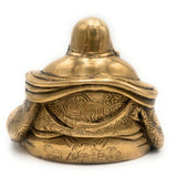 Handcrafted Brass Kubera Idol | Kuber Kuvera Dhanapati Vaisravana Murti | God of Wealth Statue Vigraha for Pooja, Temple, Home Decor & Gifts,Gold, 4.5 Inch, 1 Piece