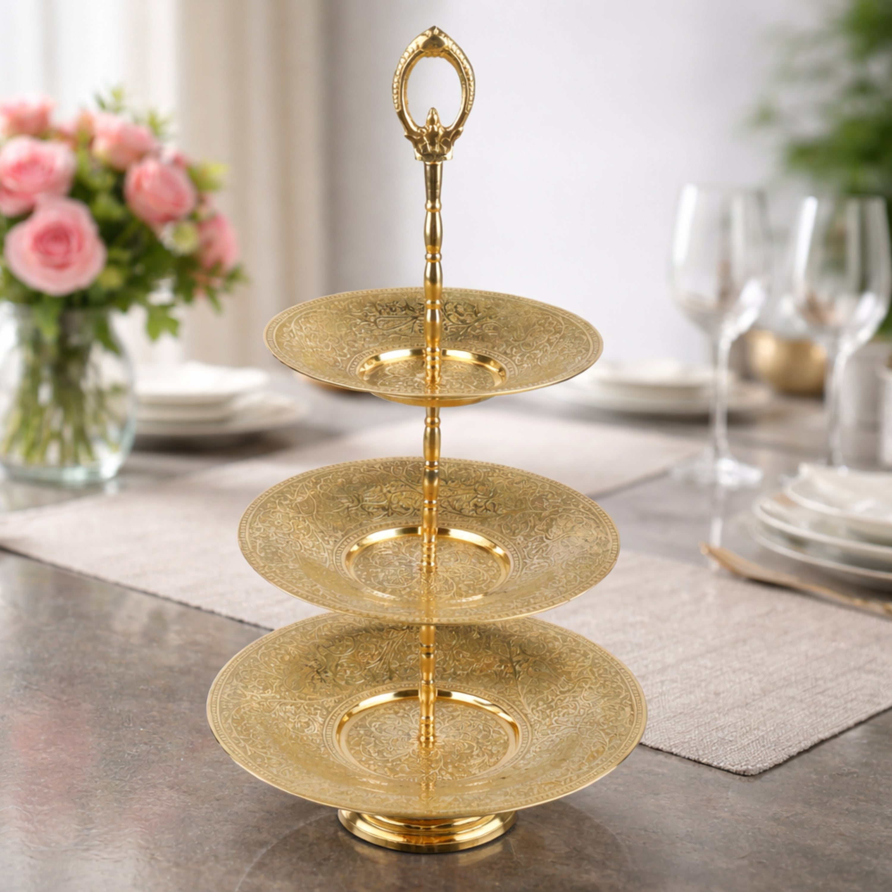 Peetal Pital Pittal Dry Fruit Tray