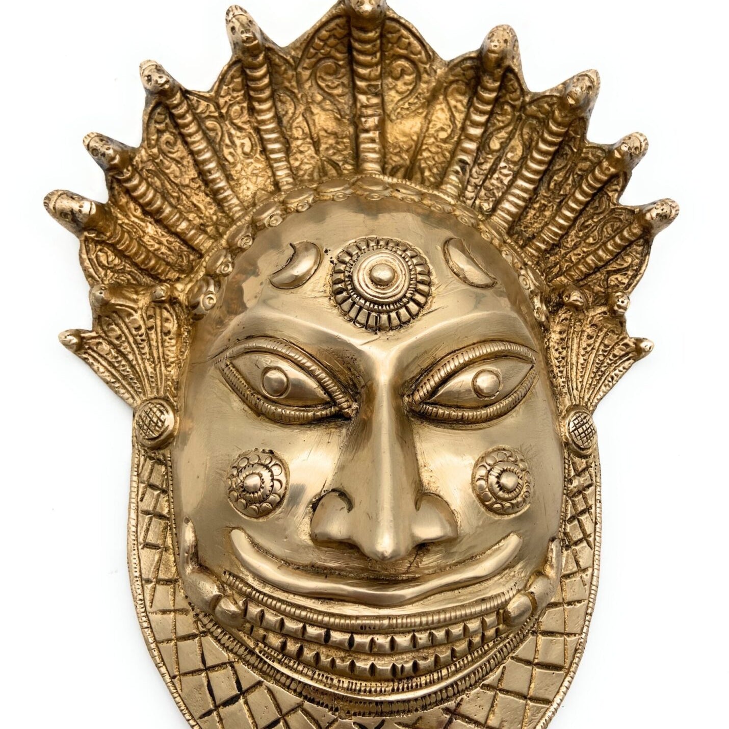 Brass Maha Kaal Shiv Bhairav Face Wall Hanging