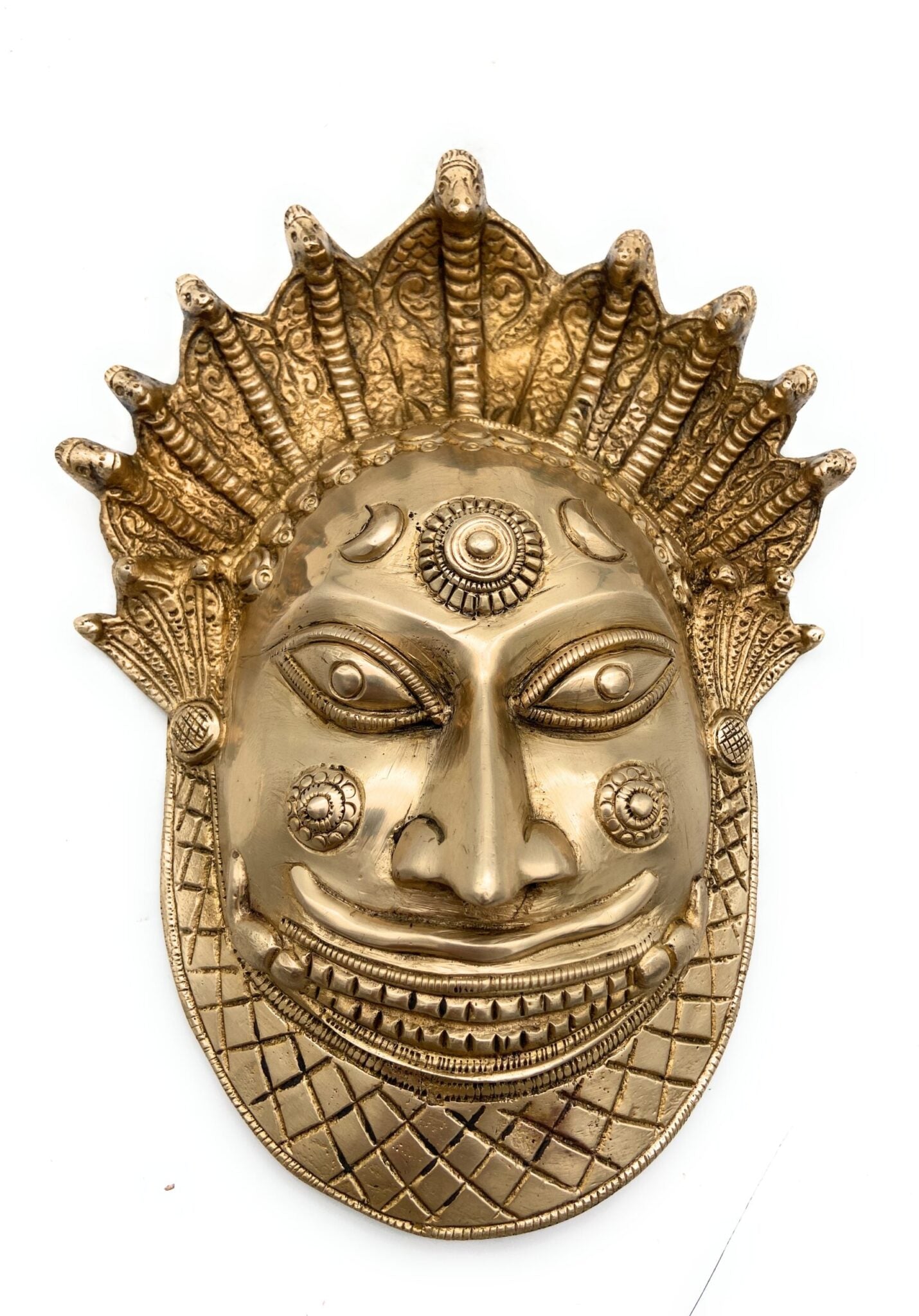 Brass Maha Kaal Shiv Bhairav Face Wall Hanging