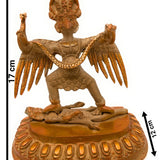 Handcrafted Brass Garuda Vahana Idol – Vishnu Vahana Suparna Pakshiraja Statue for Pooja, Home Temple & Decor, Gold, 7 Inch, 1 Piece