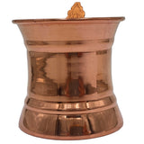Copper Panchpatra, Tamra Panchapatram, Thamira Panchapatra Aachmani Cup, Handcrafted Tamraloha Puja Vessel for Hindu Rituals & Pooja,Gold, 3 Inch, 1 Piece