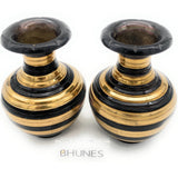 Brass Vases | Flower | Brass | Phooladaan | Vas | Vaz | Brass Vases For Home | Beautiful Vase | Brass Vase | Flower Vase - Set Of 2, Gold, 5 Inch, 1 Piece