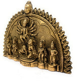 Brass Durga Devi Idol – Mahishasura Mardini | Adi Shakti | Amba | Bhavani | Antique Finish Shakti Murti for Home, Temple & Navratri Pooja ,Gold, 7 Inch, 1 Piece