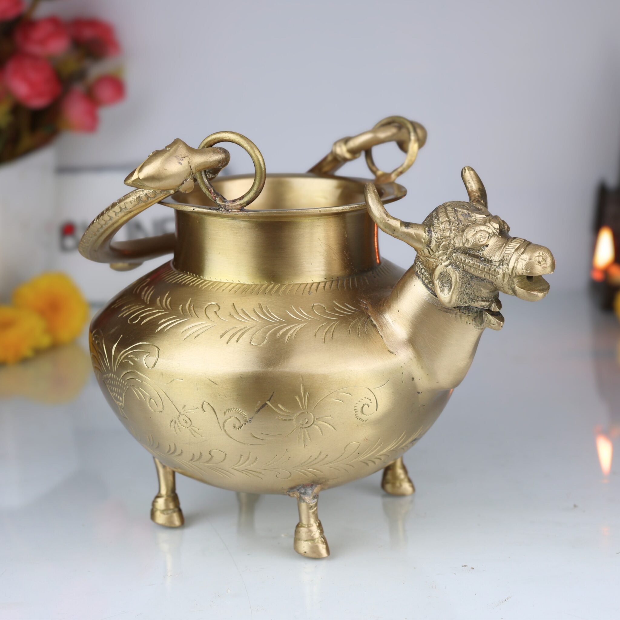 Gomukh Brass Kamandal for Pooja