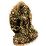 Brass Tibetan Tara Maa Idol | Green & White Tara Murti, Tibetan Goddess Tara Statue for Pooja, Home Decor, Meditation & Spiritual Gifts,Gold, 6.5 Inch, 1 Piece