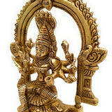 Brass Mariamman Idol, Mariyamma Muthu Mariamman Statue, Samayapuram Amman Vigraham, South Indian Devi Murti for Pooja Decor,Gold, 7 Inch, 1 Piece