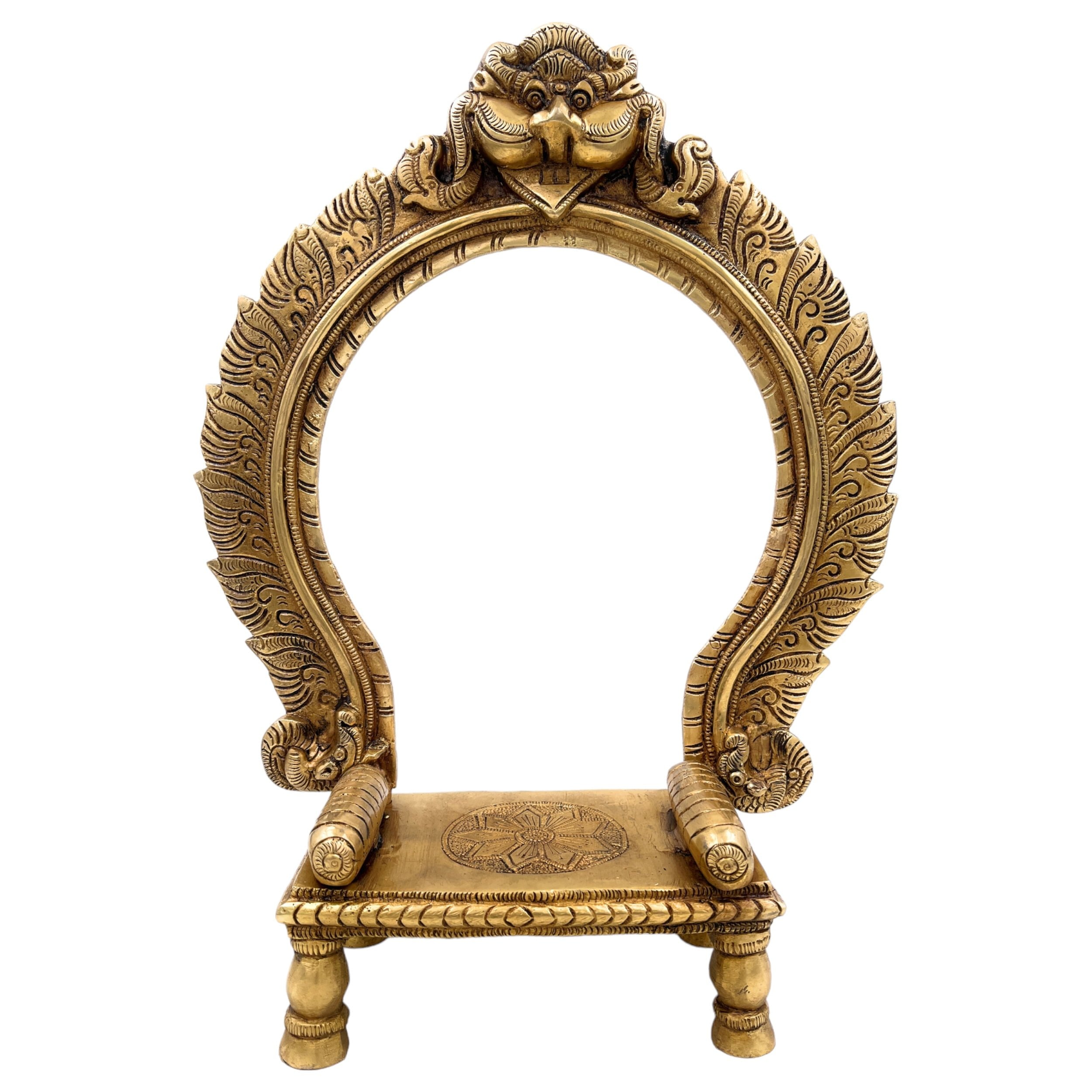 Brass Chowki with Prabhavali