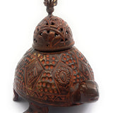 Brass Dhoop Dani Idol, Peetal Sambrani Burner, Pital Agarbatti Stand for Pooja, Traditional Pittal Dhoop Holder Murti, Brown, 6 Inch, 1 Piece
