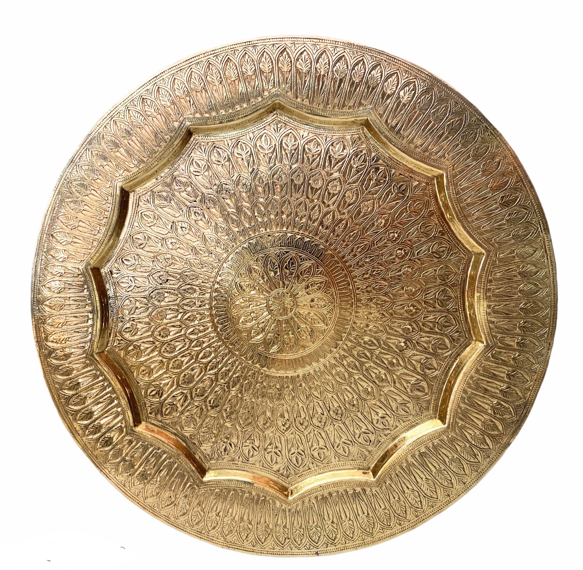 Brass Plate | Carving Plate | Decorative Plate | Hand Carving Brass Plate | Pooja Plate