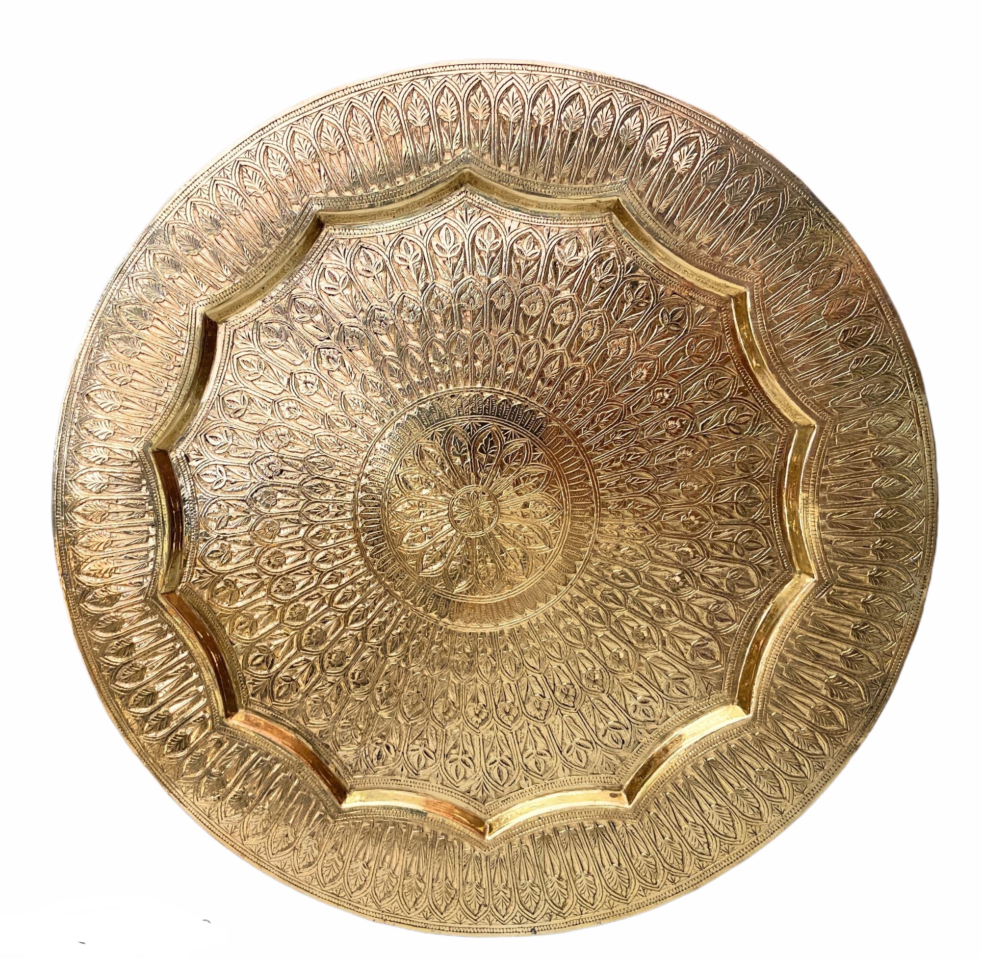 Brass Plate | Carving Plate | Decorative Plate | Hand Carving Brass Plate | Pooja Plate
