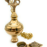 Bhunes Brass Oil Lamp, Brass Lamp, Hanging Lamp, Brass Hanging Lampdiya, Lamps, Deep, Deepam, Lamps, Hanging Lamp, Brass Hanging Lamps, Brass Hanging Lights,Gold, 11 Inch, 1 Piece