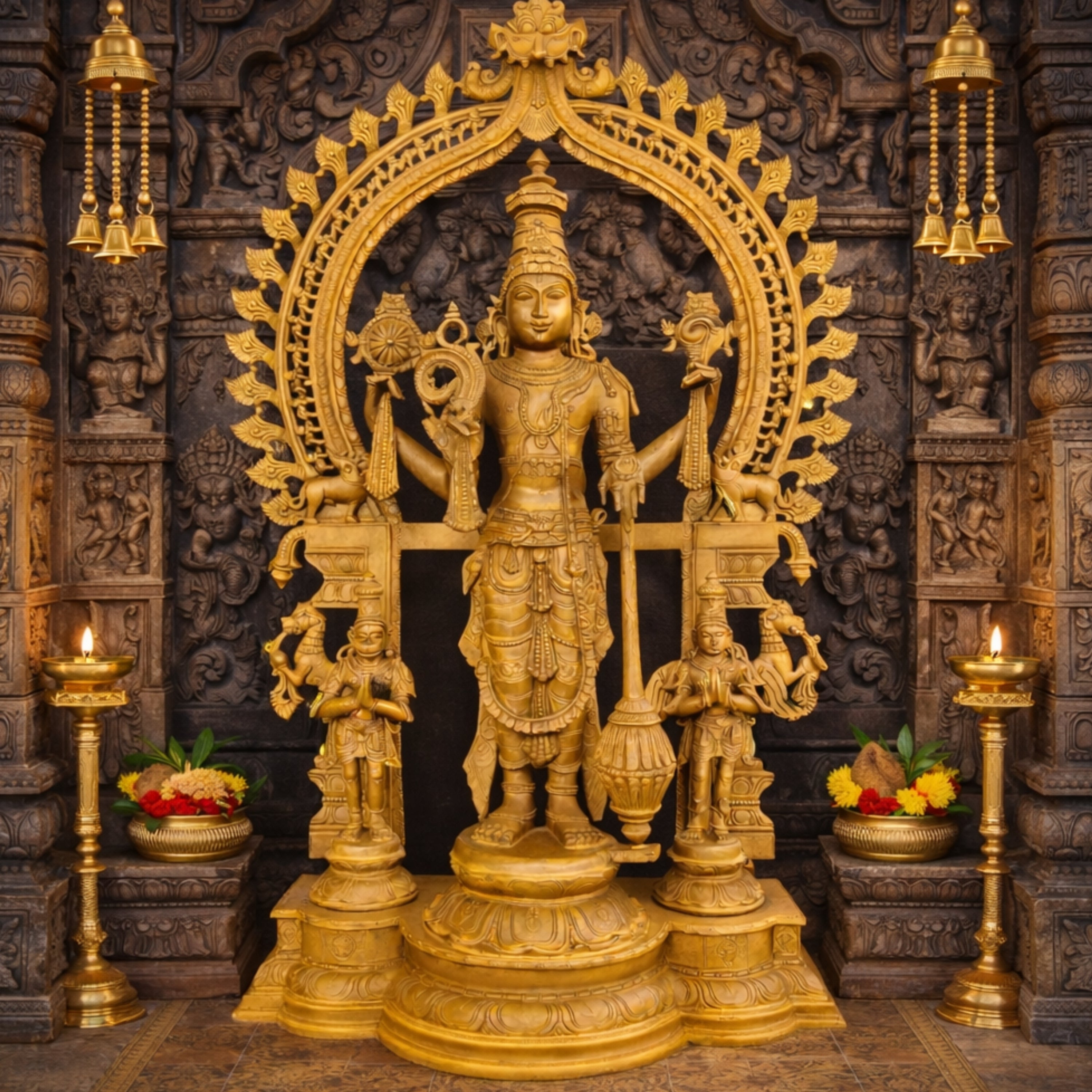 Brass Lord Vishnu