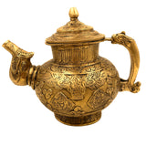Brass Solid Heavy Kettle, Ketalee, Kettledrum, Jar, Pot, Surai, With Strainer, Surahi, Jug, Pitcher, Brass Decoratives, Gift, Home Decor