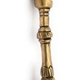 Brass Ganesh Theertha Spoon, Peetal Pital Temple Pooja Ladle, Ganesha Aarti Havan Spoon, Vinayaka Pittal Abhishekam Idol,Gold, 9 Inch, 1 Piece