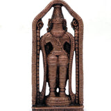 Copper Tirupati Balaji Idol | Lord Venkateswara Murti | Srinivasa Govinda Tamra Statue | Balaji Maharaj Pooja Moort,Brown, 4 Inch, 1 Piece