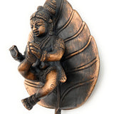 Brass Lord Krishna on Leaf Idol | Balakrishna Vatapatrasayi Murti | Shree Kanha Gopala Statue for Pooja, Home Decor & Gift, Gold, 6 Inch, 1 Piece