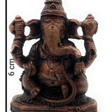 Bhunes Copper Ganesha Idols, Ganesh Ki Murti, Ganpati Statue,Brown, 2.5 Inch, 1 Piece
