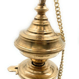 Bhunes Brass Hanging Traditional Lamps With Single Face, Diya, Pooja Lamp, Deep, Deepam For Home Décor,Gold, 13.5 Inch, 1 Piece