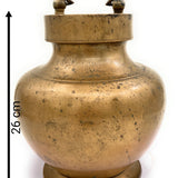 Bhunes Brass Antique Kamandal | Brass Stoup | Gangajali With 2 Litre Capacity,Gold, 10.5 Inch, 1 Piece