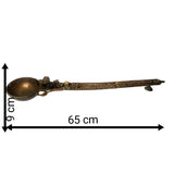 Bhunes Brass Teertha Spoons, Achamani Spoon For Havan, Spoons,Brown, 3.5 Inch, 1 Piece