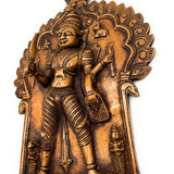 Brass Veerabhadreshwara Idol | Veerbhadra Swami Murti, Veerabhadra Mahadev Statue, South Indian Pooja Vigraha, Peetal Pratima for Home Temple & Decor, Gold, 11.5 Inch, 1 Piece
