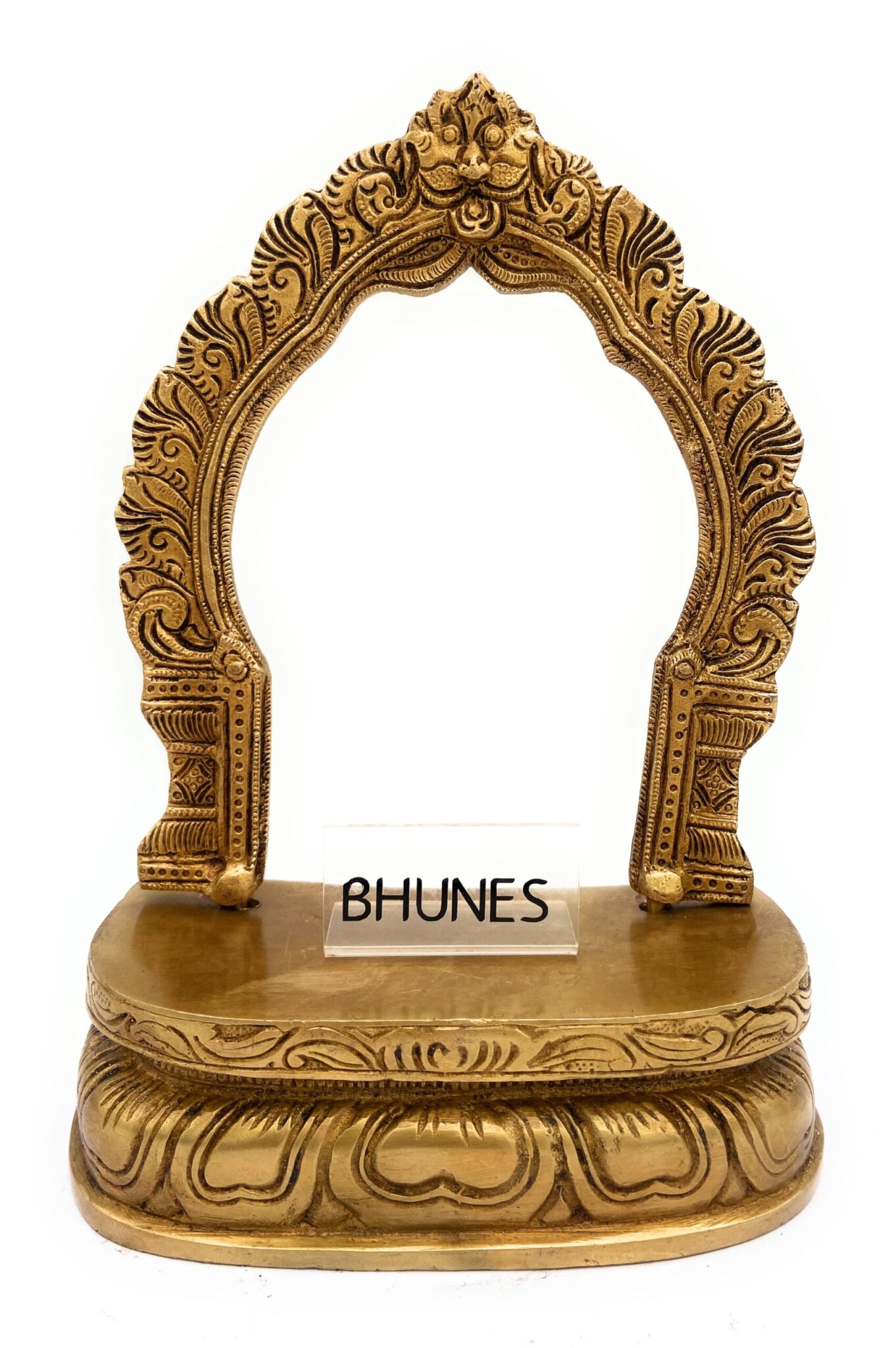 Brass Shinghashan With Prabhavali For God Chowki Peetha Peeta Peetalu Peetham Bajot For Temple Sinhasan With Frame Prabhaval Pooja Mandir Prabhawali Stand