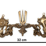 Brass Vishnu Chakra For Pooja, Shank Chakra For Wall Hanging, Tirupati Symbol, Brass Statue Of Shankha Chakra Namah, Religious Symbol Of Lord Vishnu, Gold, 6.5 Inch, 1 Piece