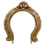 Bhunes Traditional Brass Prabhavali for Home Temple & Wall Decor – Decorative Arch Backdrop for God Idols | Handcrafted Deity Aura Frame, Gold, 13 Inch, 1 Piece