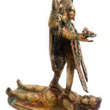 Handcrafted Brass Mahakali Durga Idol – Kali Maa, Kalika Devi, Chamundeshwari, Bhadra Kali Statue for Home Temple & Puja Decor,Gold, 11.5 Inch, 1 Piece