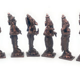 Bhunes Copper Das Avatar Dashavatara Dasavatharam Of Lord Vishnu Statues Ten Incarnations Avatars Idol Murti Home Puja Temple,Brown, 3.5 Inch, 1 Piece