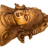 Brass Parvati Head Idol – Gauri Uma Shakti Mahadevi Murti for Pooja, Decor & Gifting, 8.5 Inch, 1 Piece