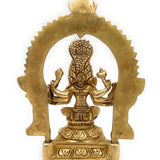 Brass Mariamman Idol, Mariyamma Muthu Mariamman Statue, Samayapuram Amman Vigraham, South Indian Devi Murti for Pooja Decor,Gold, 7 Inch, 1 Piece