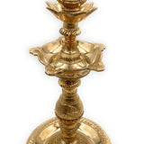 Brass Ganesh Oil Lamp Vinayaka Deepam, Ganesha Diya, Pillayar Vilakku, Ganapati Deepak, Peetal Vigneshwara Vilakku,Gold, 14.5 Inch, 1 Piece