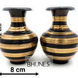 Brass Vases | Flower | Brass | Phooladaan | Vas | Vaz | Brass Vases For Home | Beautiful Vase | Brass Vase | Flower Vase - Set Of 2, Gold, 5 Inch, 1 Piece