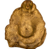Brass Shiva Face, Peetal Mahadev Mukha, Pital Bholenath Mask, Rudra Idol Wall Decor, Gold, 8.5 Inch, 1 Piece