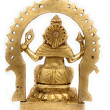 Brass Ganesha Idol, Siddhivinayak Murti, Vinayaka Statue, Ganapati Figurine, Vighnaharta Lord, Lambodara Elephant God, Ekadanta Home Decor & Pooja Idol,Gold, 8 Inch, 1 Piece