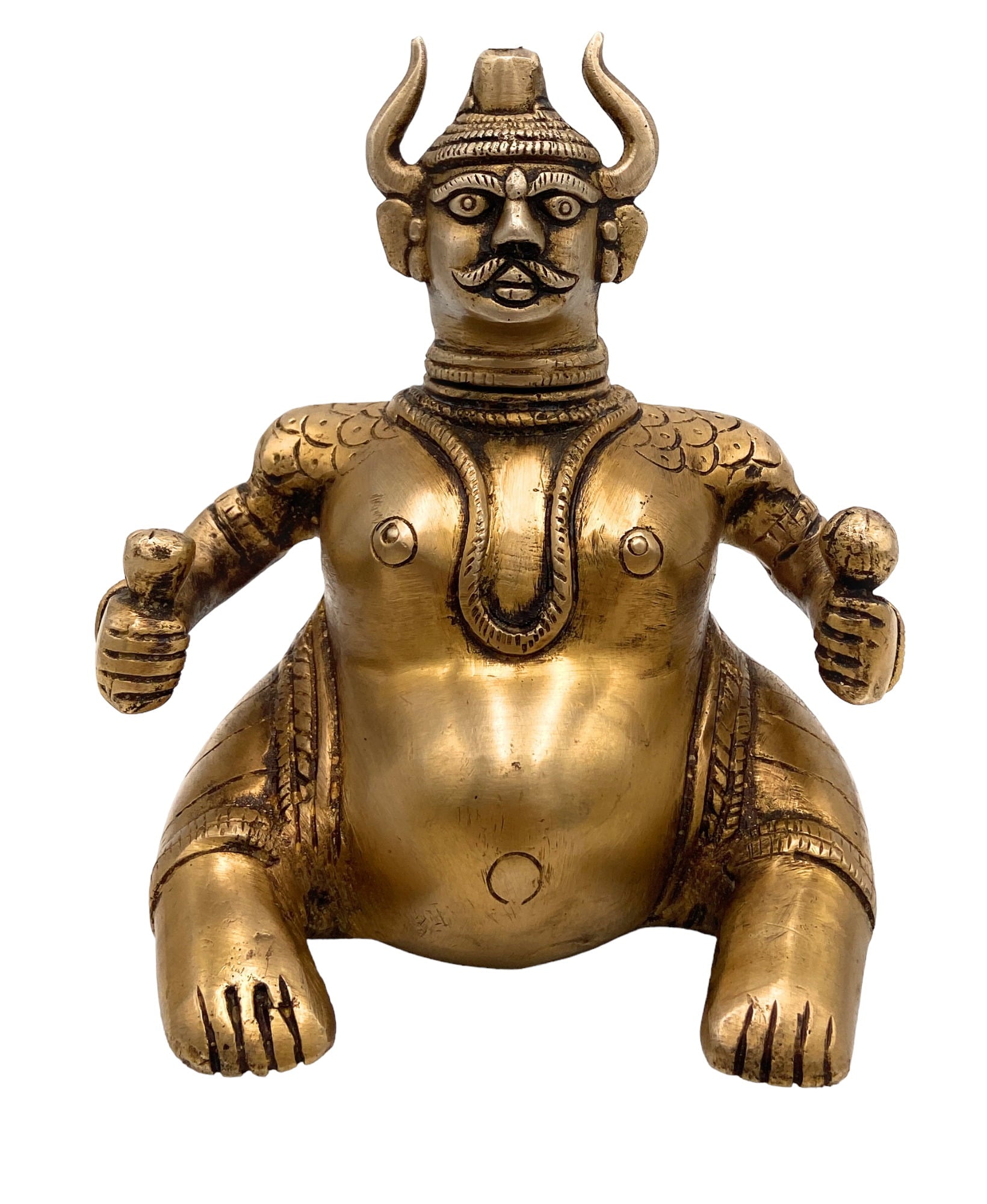 Brass Decorative Traditional Diya Oil Lamp Vilakku Kiran Lamp For Temples, Puja, Gifts, Home Décor