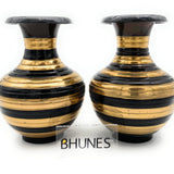 Brass Vases | Flower | Brass | Phooladaan | Vas | Vaz | Brass Vases For Home | Beautiful Vase | Brass Vase | Flower Vase - Set Of 2