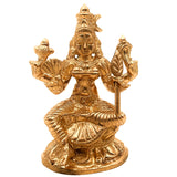 Handmade Bronze Raja Rajeshwari Idol | Panchaloha Rajarajeshwari Murti | Lalita Tripura Sundari Statue for Pooja & Temple Decor,Gold, 3.5 Inch, 1 Piece