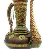 Bhunes Brass, Surahi, Suraahee, Ewer, Pitcher, Kettle, Ketalee, Kettledrum, Jar, Pot, Surai, Jug, Showpeice, Brass Decoratives, Gift, Home Decor,Brown, 13.5 Inch, 1 Piece