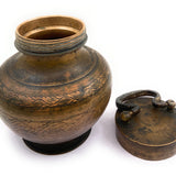 Bhunes Brass Antique Kamandal | Stoup | Gangajali With 1 Litre Capacity,Gold, 7.5 Inch, 1 Piece