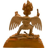 Handcrafted Brass Garuda Vahana Idol – Vishnu Vahana Suparna Pakshiraja Statue for Pooja, Home Temple & Decor, Gold, 7 Inch, 1 Piece