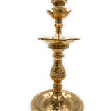 Brass Ganesh Oil Lamp Vinayaka Deepam, Ganesha Diya, Pillayar Vilakku, Ganapati Deepak, Peetal Vigneshwara Vilakku,Gold, 14.5 Inch, 1 Piece