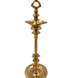 Bhunes Brass Traditional Table Diya, Oil Lamp For Inauguration Vilakku Kiran Lamp For Temples, Puja, Gifts, Home Decor,Gold, 23.5 Inch, 1 Piece