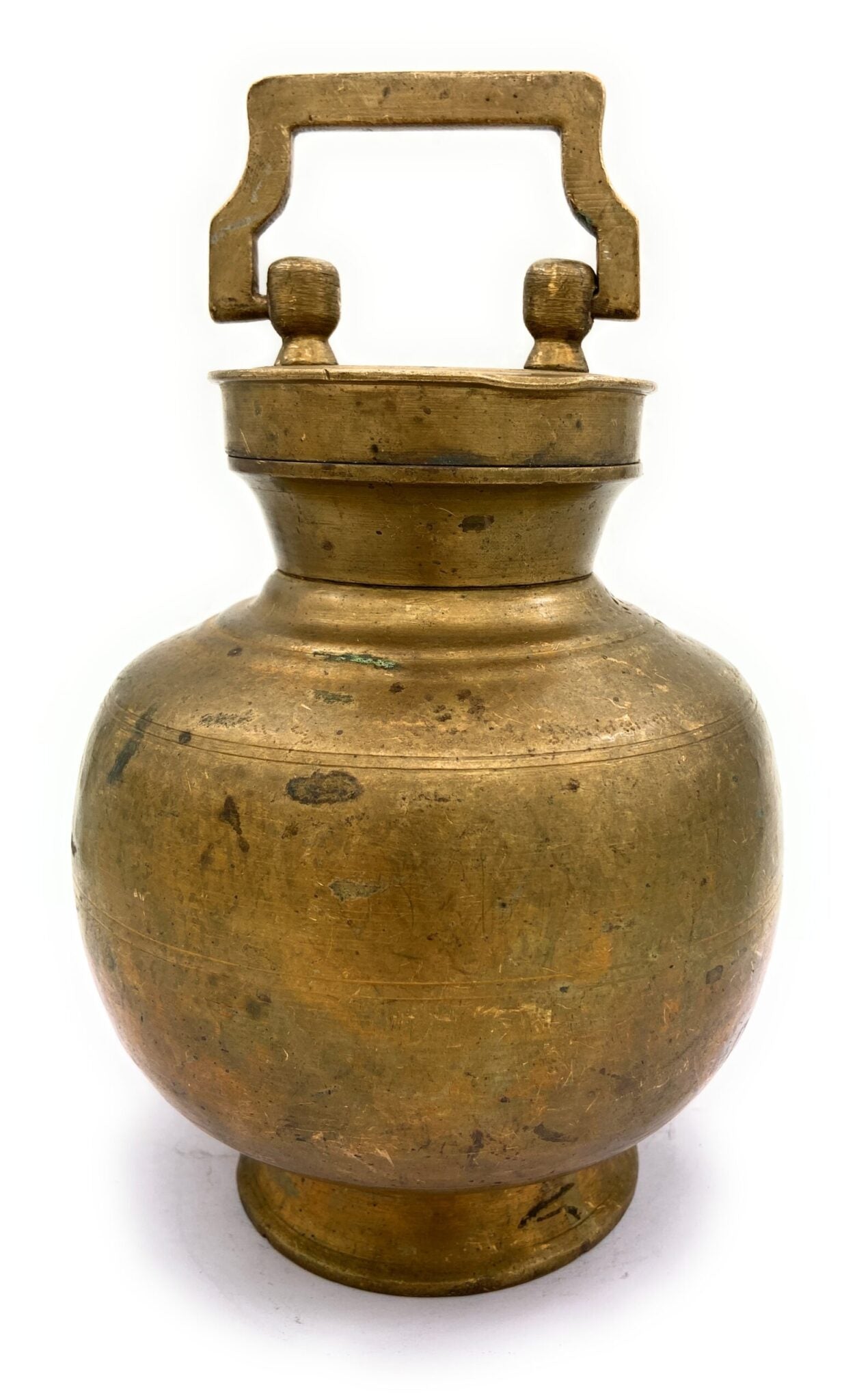 Brass Antique Kamandal | Brass Stoup | Ganga Jali With 1 Litre Capacity